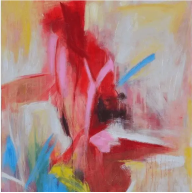 RENWIL CADRE ABSTRAIT MULTICOLOR 36X60