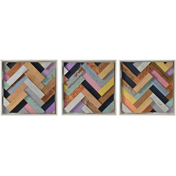RENWIL Cadre en bois jellybeans 23 x 23 x 21/2po multicolore