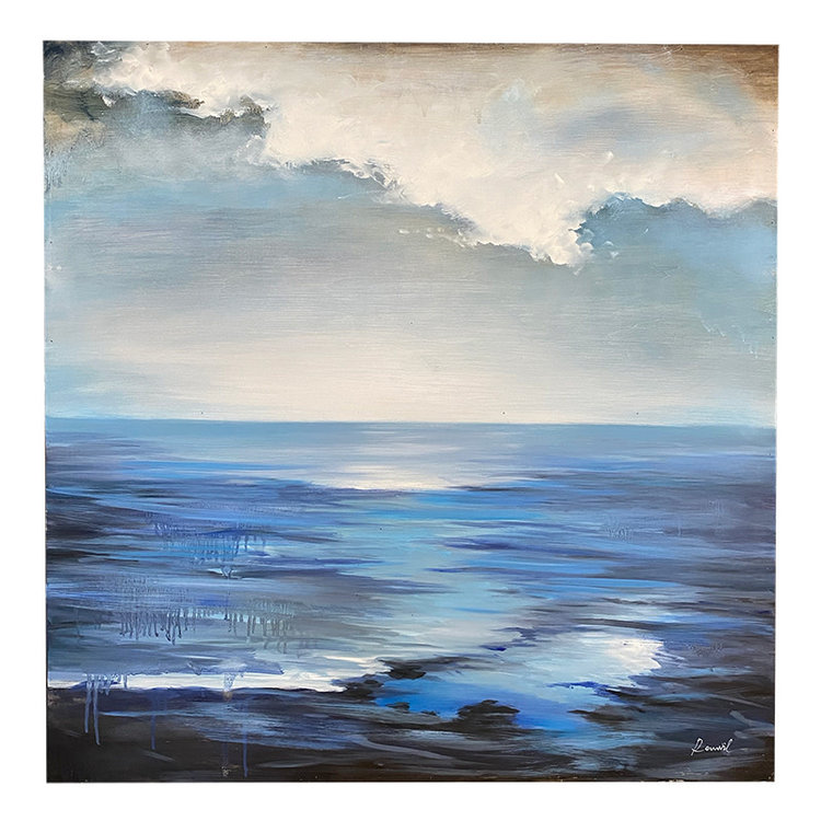 RENWIL CADRE WESTPORT MER ET CIEL BLEU 40X40