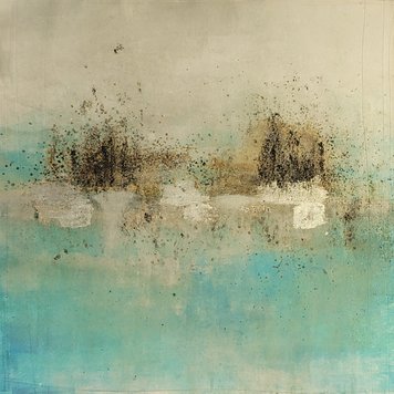 MERCANA Toile abstraite aqua 30 x 30po