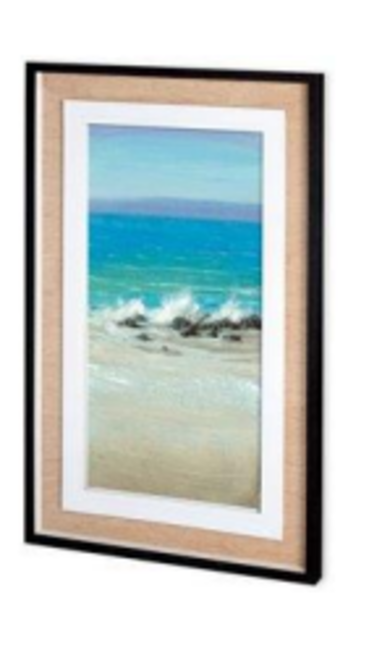 MERCANA CADRE MER II BLEU/BOIS NATUREL 29-1/2 X 47-1/2