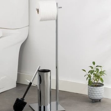 TORRE & TAGUS Porte papier avec brosse vero sur pied chrome