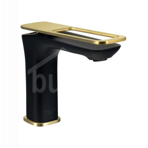 FREDERICK YORK QUINTE d- ROBINET DE LAVABO MONOCOMMANDE NOIR MAT ET OR BROSSE FREDERICK YORK QUINTE d- ROBINET DE LAVABO MONOCOMMANDE NOIR MAT ET OR BROSSE