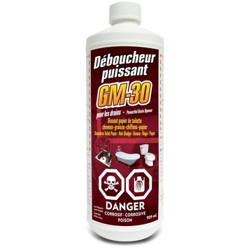 GM DEBOUCHEUR PUISSANT POUR DRAINS 909ML