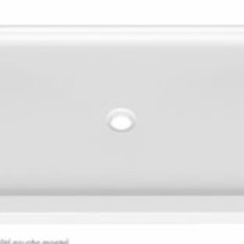 ZITTA Base de douche antifuite en coin gauche drain central rond 60 x 36po blanche