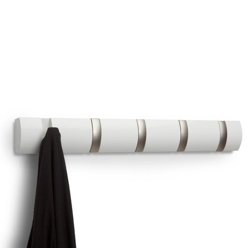 UMBRA PORTE MANTEAU FLIP 5 CROCHETS BLANC UMBRA PORTE MANTEAU FLIP 5 CROCHETS BLANC