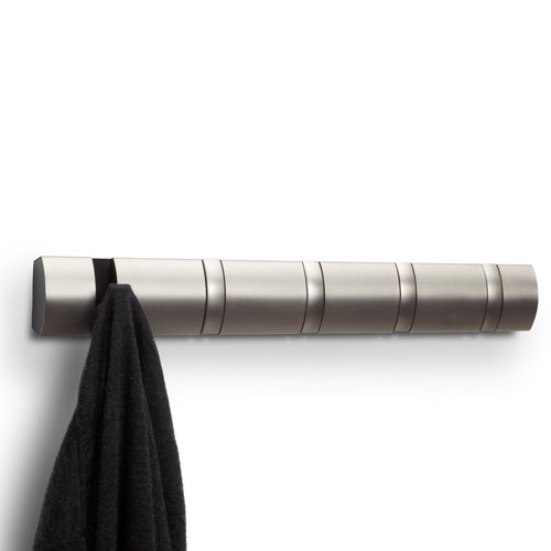 UMBRA PORTE MANTEAU FLIP 5 CROCHETS NICKEL UMBRA PORTE MANTEAU FLIP 5 CROCHETS NICKEL