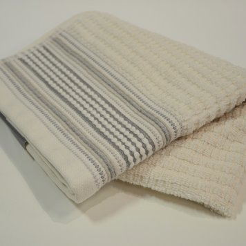 MODA AT HOME Serviette a main amadora gris/naturel 16x28