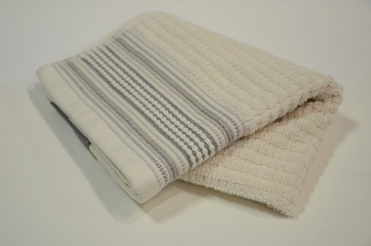 MODA AT HOME Serviette a main amadora gris/naturel 16x28