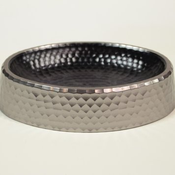 MODA AT HOME PORTE SAVON HAMMERED ACRYLIQUE CHARCOAL SATIN