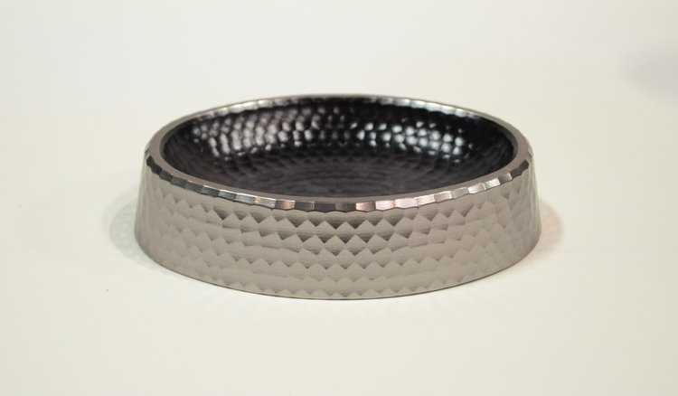 MODA AT HOME PORTE SAVON HAMMERED ACRYLIQUE CHARCOAL SATIN