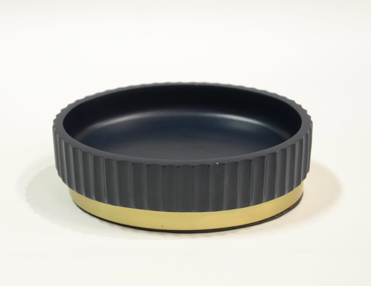 MODA AT HOME Savonnier ridges marine/or