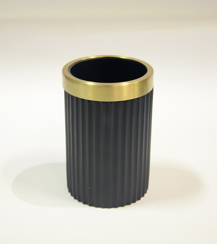 MODA AT HOME Verre ridges marine/or