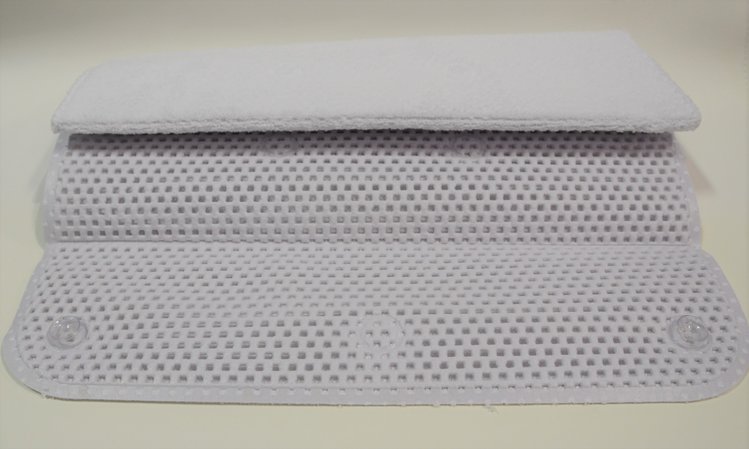 MODA AT HOME Tapis de bain terry anti-derapant blanc 36x17