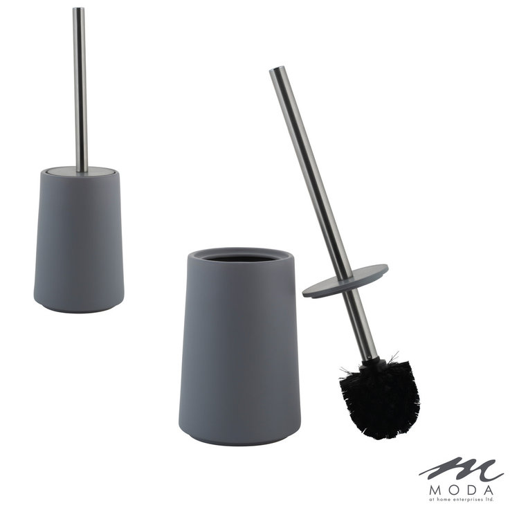 MODA AT HOME Brosse de toilette en céramique anitra grise
