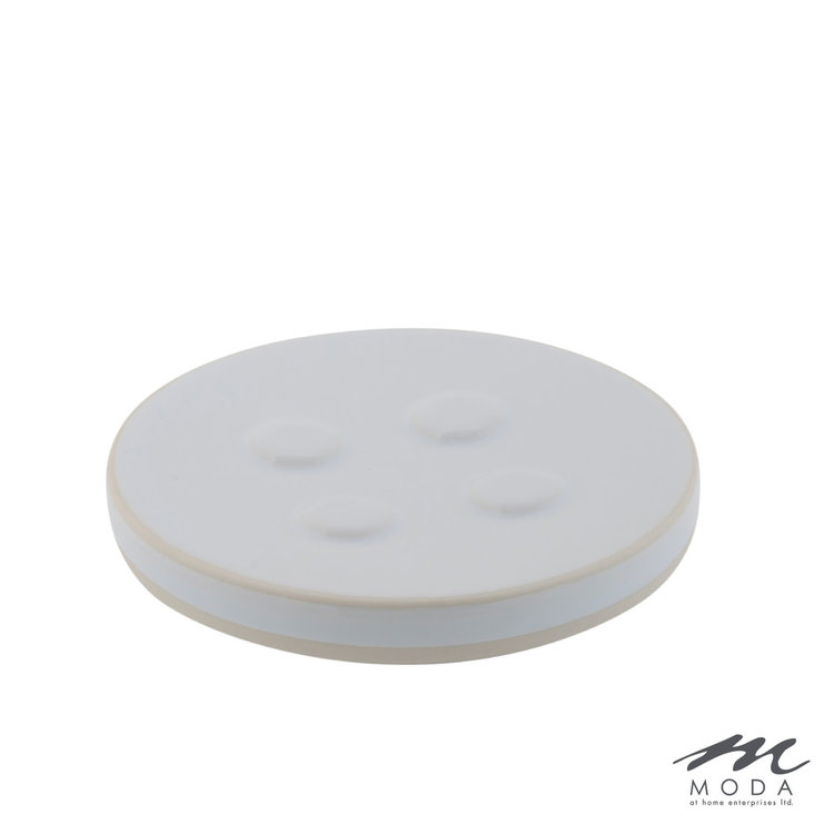 MODA AT HOME Savonnier shikoku en ceramique blanche/naturel