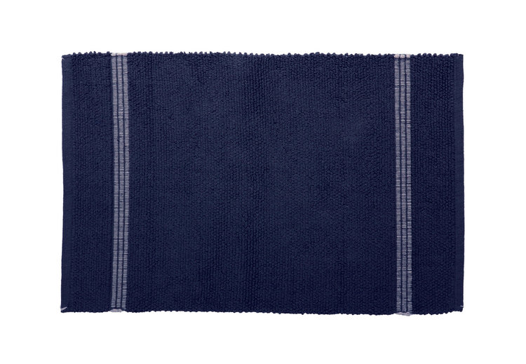 MODA AT HOME Copy of TAPIS DE BAIN RIVERDALE ANTHRACITE ET BORDURES BLANCHES 20X30