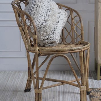 NACH Chaise en rotin fabrique a la main en inde 24 x 21-3/4 x 28-1-4h
