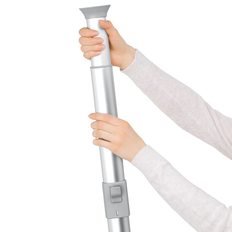 OXO BARRE À TENSION AVEC 4 PANIERS AMOVIBLES EN ALUMINIUM ET PLASTIQUE BLANC