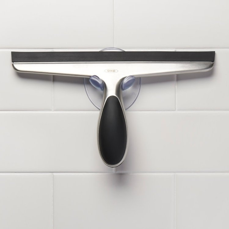OXO RACLETTE À VENTOUSE OXO INOX ET NOIR