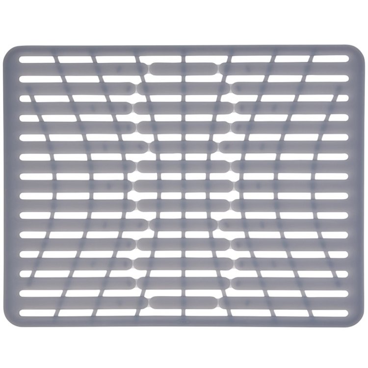 OXO GRAND TAPIS D'ÉVIER OXO 16-1/4 X 12-3/4 EN SILICONE GRIS