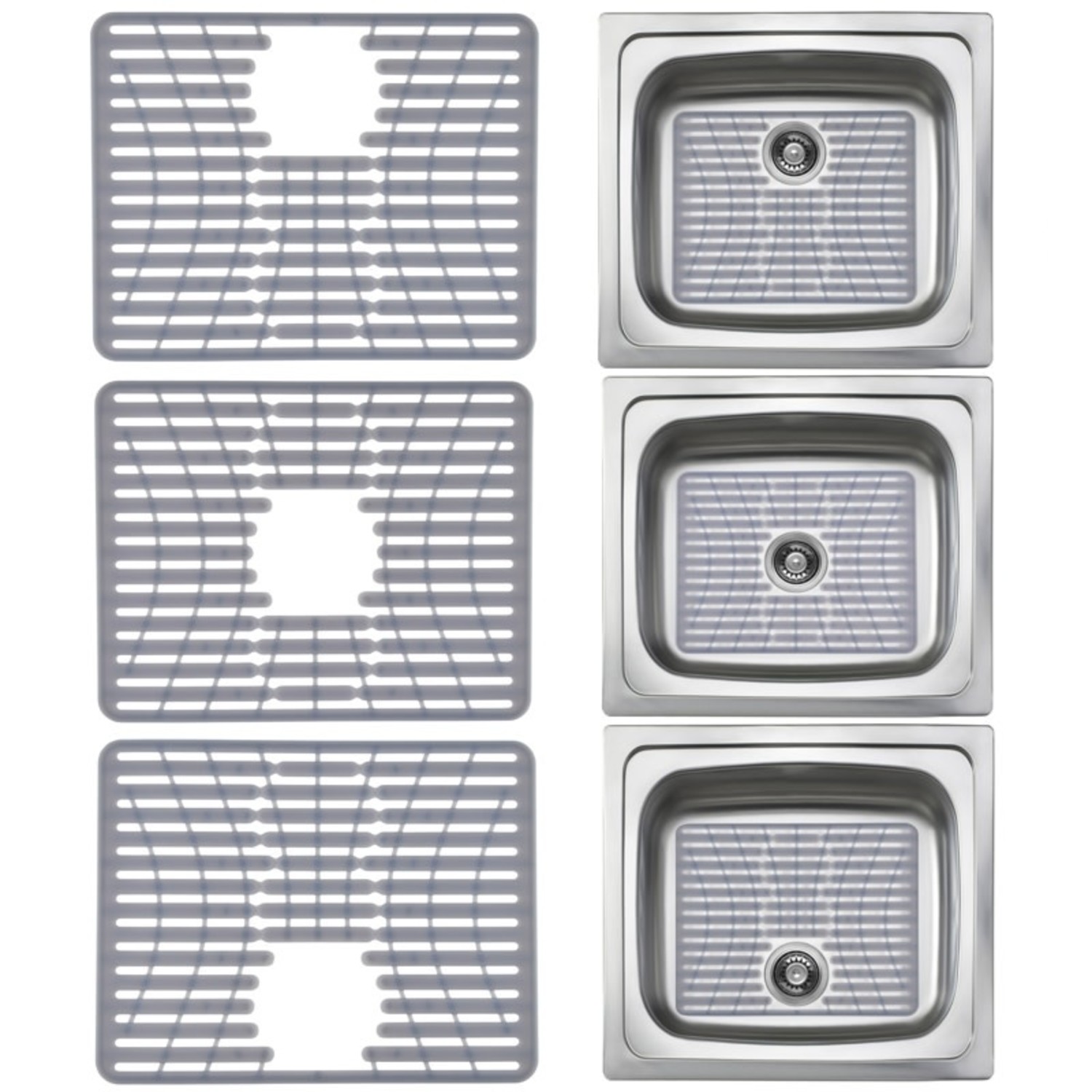 Tapis D'évier En Silicone Flexible - 42x31 Cm, Protection Anti-rayures Et Réduction Du Bruit, Lavable Au Lave-vaisselle
