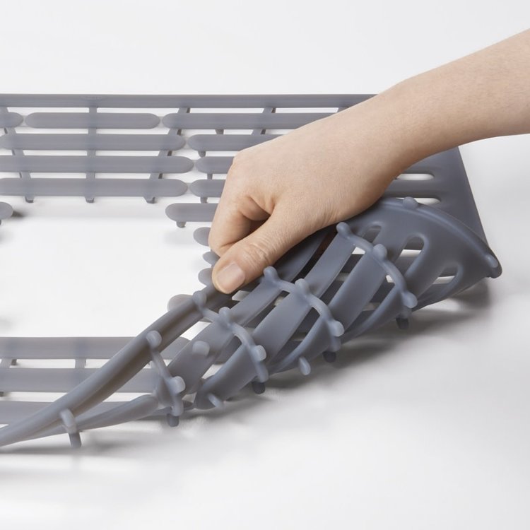 OXO GRAND TAPIS D'ÉVIER OXO 16-1/4 X 12-3/4 EN SILICONE GRIS