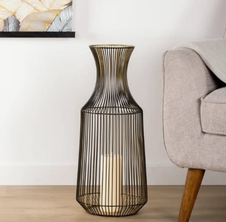 TORRE & TAGUS Vase/chandelier mission noir/or 24h