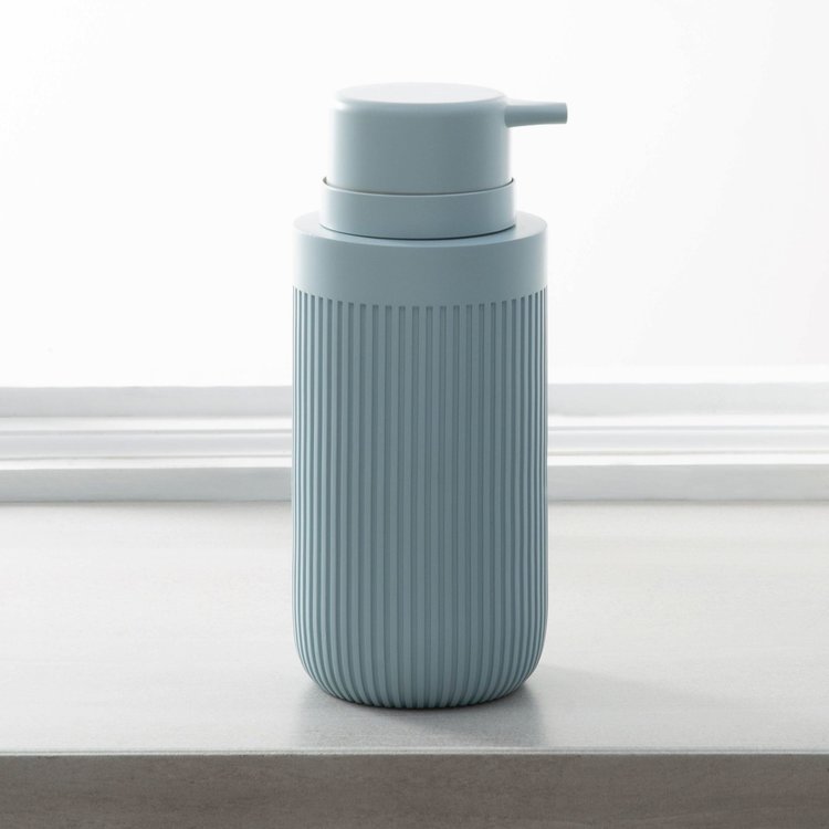 MODA AT HOME POMPE A SAVON CORBETT EN RÉSINE BLEU