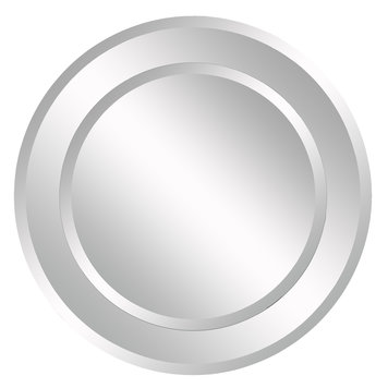 RENWIL Miroir rond tout en verre biseaute 36po