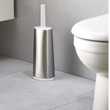 JOSEPH JOSEPH Brosse de toilette flex inox et blanche