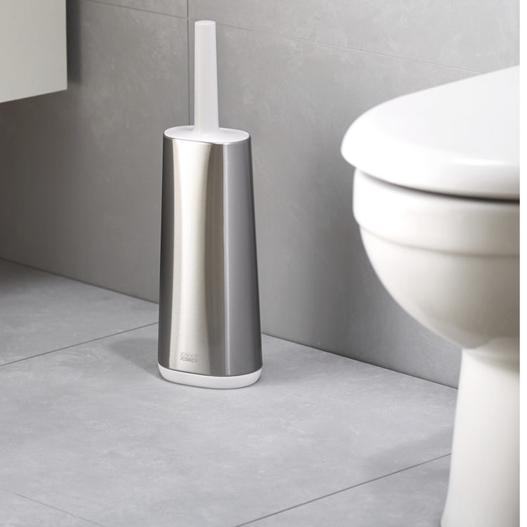 JOSEPH JOSEPH Brosse de toilette flex inox et blanche