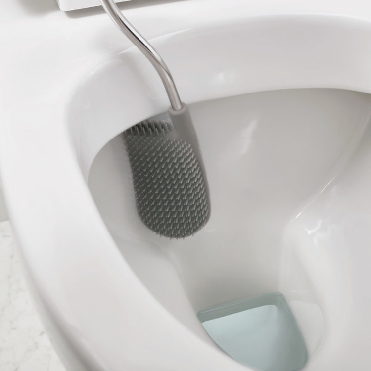 JOSEPH JOSEPH Brosse de toilette flex inox et blanche