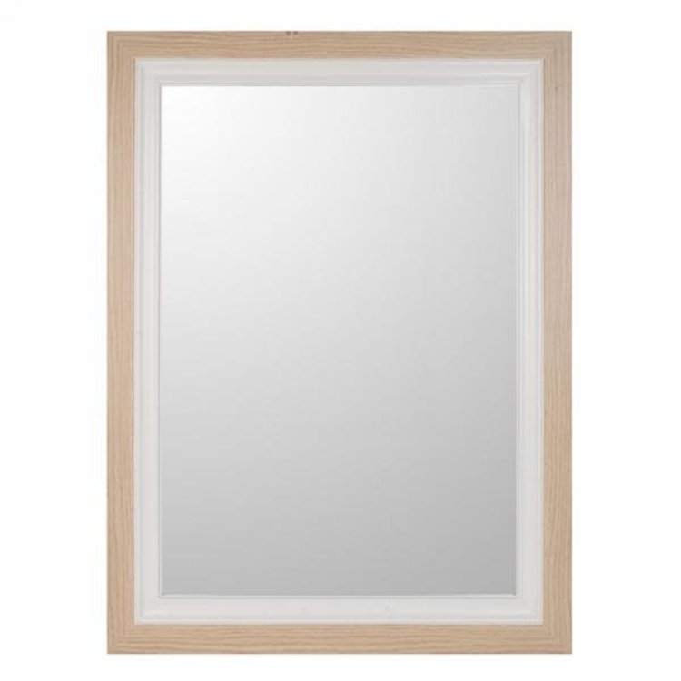 ATTITUDES Miroir 23 x 31 avec cadrage en bois naturel/blanc