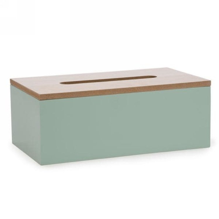 ATTITUDES Boite de mouchoir en bois menthe