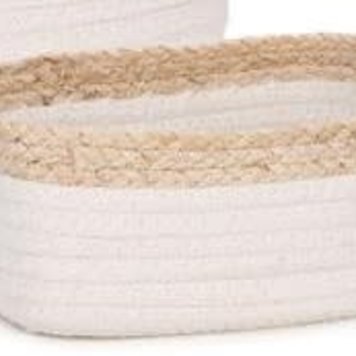 ATTITUDES Petit panier tisse blanc/naturel 6 x 3-1/2