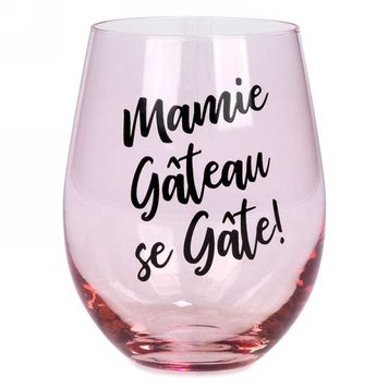 ATTITUDES Verre a vin ballon rose pour mamie