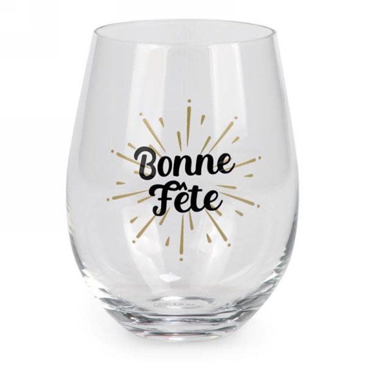 ATTITUDES Verre à vin bonne fete