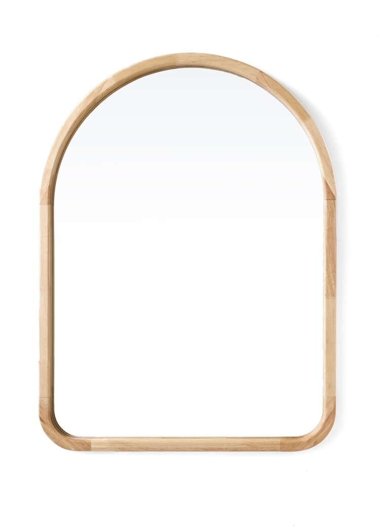 ADV MIROIR EN ARCHE NIEVE EN BOIS NATUREL 24X32
