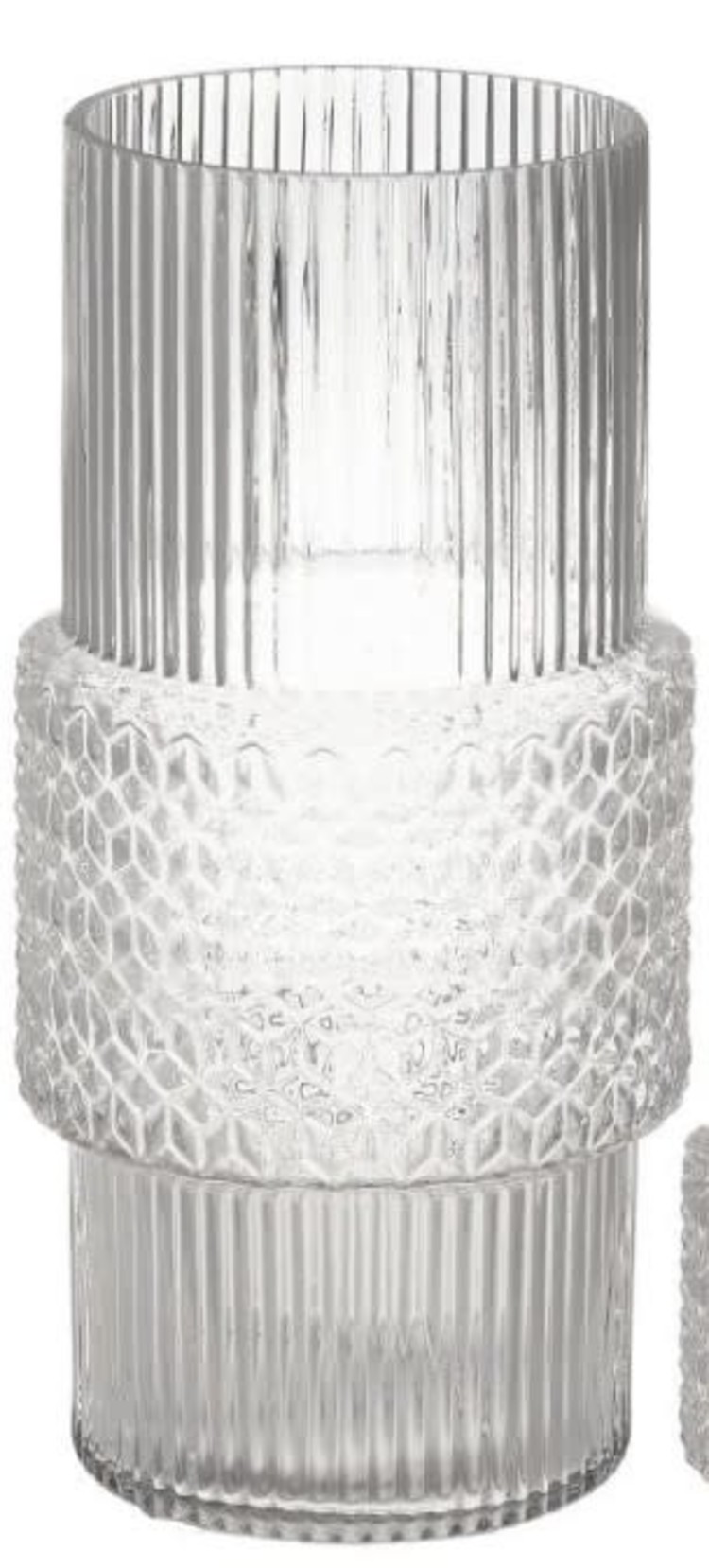 ADV Copy of VASE NAYAN EN VERRE TEXTURÉ CLAIR 12H