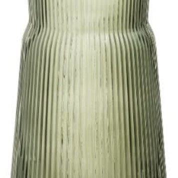 ADV Vase en verre texturé perkins hauteur 11po vert