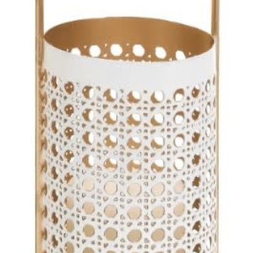 ADV Lanterne bengta en metal blanc et or 12h
