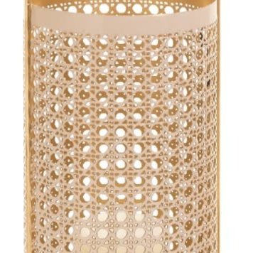 ADV Lanterne en metal bengta hauteur 17po beige et or