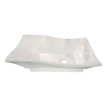 LIGANO VASQUE JULIE, 20'' x 14'', SANS TROP-PLEIN, BLANC