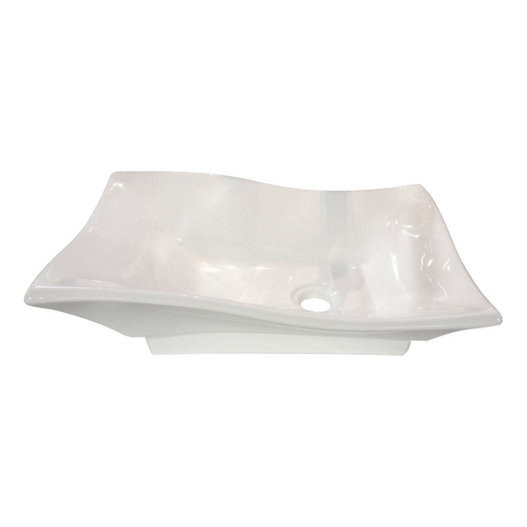 LIGANO VASQUE JULIE, 20'' x 14'', SANS TROP-PLEIN, BLANC