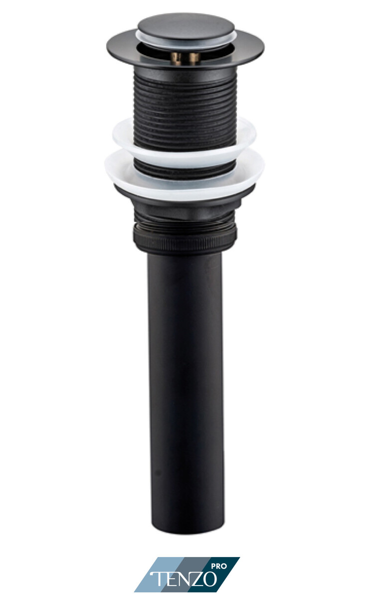 TENZO PRO DRAIN DE LAVABO POP-UP SANS TROP-PLEIN NOIR MAT