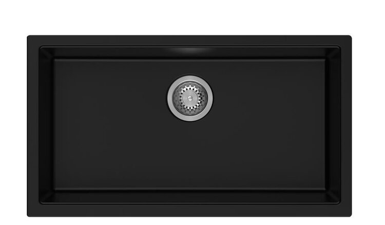 LUXART EVIER LUXART SIMPLE 30PO SOUS-PLAN NOIR FONCÉ