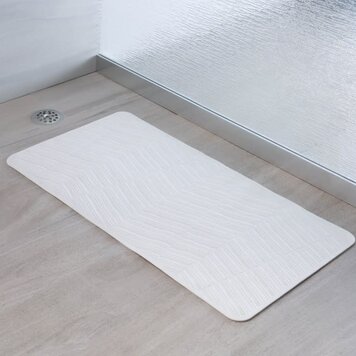 MODA AT HOME Tapis de bain anti-dérapant jove blanc 26-1/2 x 14-1/2