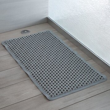 MODA AT HOME Tapis de douche/bain anti-dérapant burk 28-1/2 x 16 gris