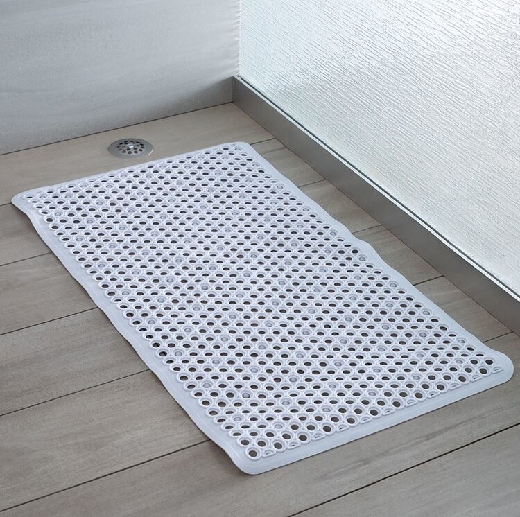 MODA AT HOME Tapis de douche/bain anti-dérapant burk 28-1/2 x 16 blanc